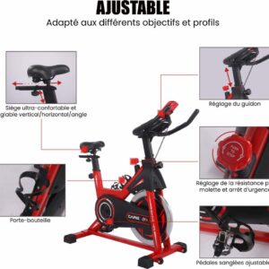 Vélo Biking Care Fitness 480-485 Rouge